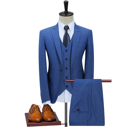LOVECCR   Suit Suit Men's Business Casual Suit Suit Men's Business Clothing Workwear Interview Groom Wedding Suit Tide