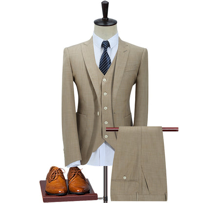 LOVECCR   Suit Suit Men's Business Casual Suit Suit Men's Business Clothing Workwear Interview Groom Wedding Suit Tide