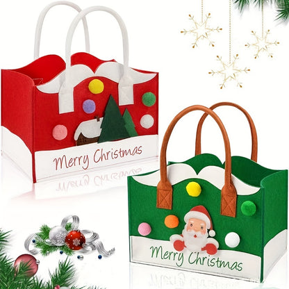 Christmas Large Capacity Handbag, Opening Christmas Gift Bag, Perfect Christmas Storage Handle Bag