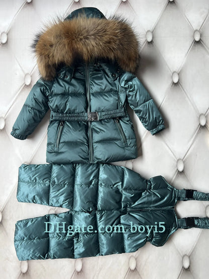 Down coat childrens jacket baby boys clothing Winter outwear keep warm puffer jackets kids fur collar hooded outerwear coats for boy girls clothes Christmas gift