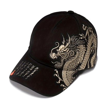 1pc Chinese Style Oriental Dragon Print Baseball Cap