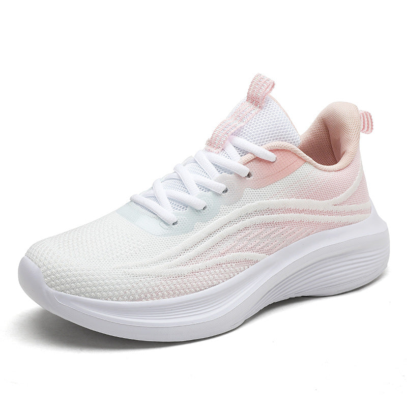 loveccr New Spring and Summer Casual Sneaker Women Soft Bottom Non-Slip Mom Walking Shoes Korean Style All-Matching Travel Shoes Women