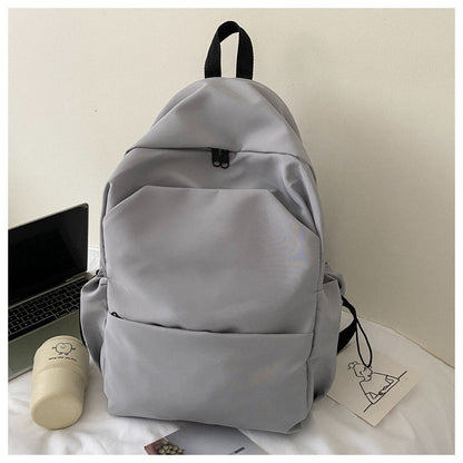 loveccr Mori Style Large Capacity Solid Color Backpack Men's Trendy Ins Korean Style All-Matching School Bag Female High School Student Campus Backpack