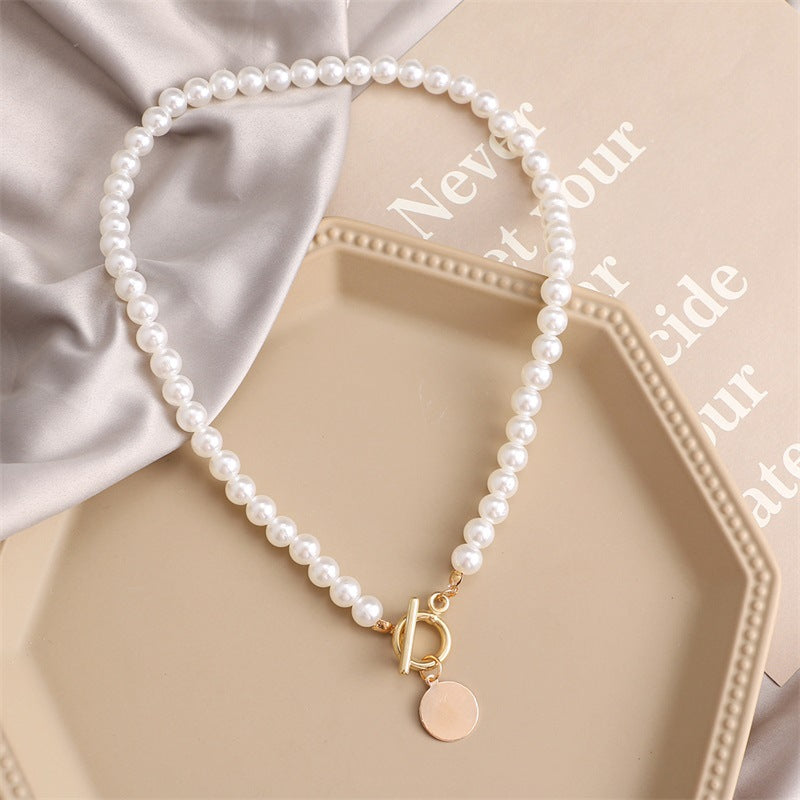 Mulsanne Baroque Handmade Pearl Necklace for Women OT Buckle Necklace Women HOTan and NEWn Fashion Cross-Border Sold Jewelry Necklace Wholesale