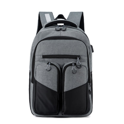 loveccr Backpack Men's Large Capacity  Winter New Fashion Commuter Bag Business Computer Bag Student Class Backpack