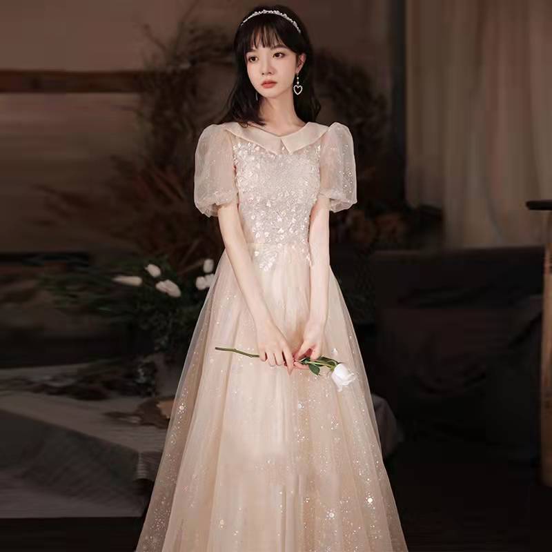 LOVECCR Art Exam Evening Dress Female Banquet Fairy Art Student Solo Temperament Dress Adult Ceremony High School Student