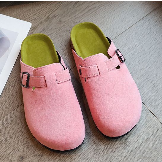 Korean Style Thick Bottom Boken Outerwear Toe Box Women's Shoes Autumn  Retro New Slip-on Fashion Casual Slippers