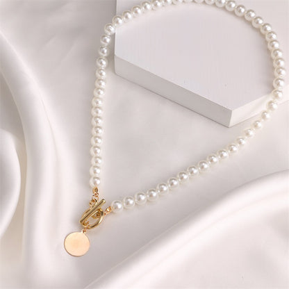 Mulsanne Baroque Handmade Pearl Necklace for Women OT Buckle Necklace Women HOTan and NEWn Fashion Cross-Border Sold Jewelry Necklace Wholesale