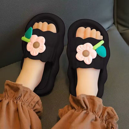 Women's Slippers Summer  Cartoon Cute Indoor Home Bath Non-Slip Deodorant Couples Sandals Outerwear Women