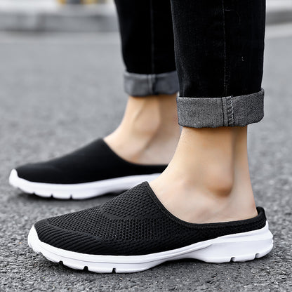 Slip-on Lazy Pump Half Slippers Women's Outdoor Summer Mesh Women's Walking Slippers