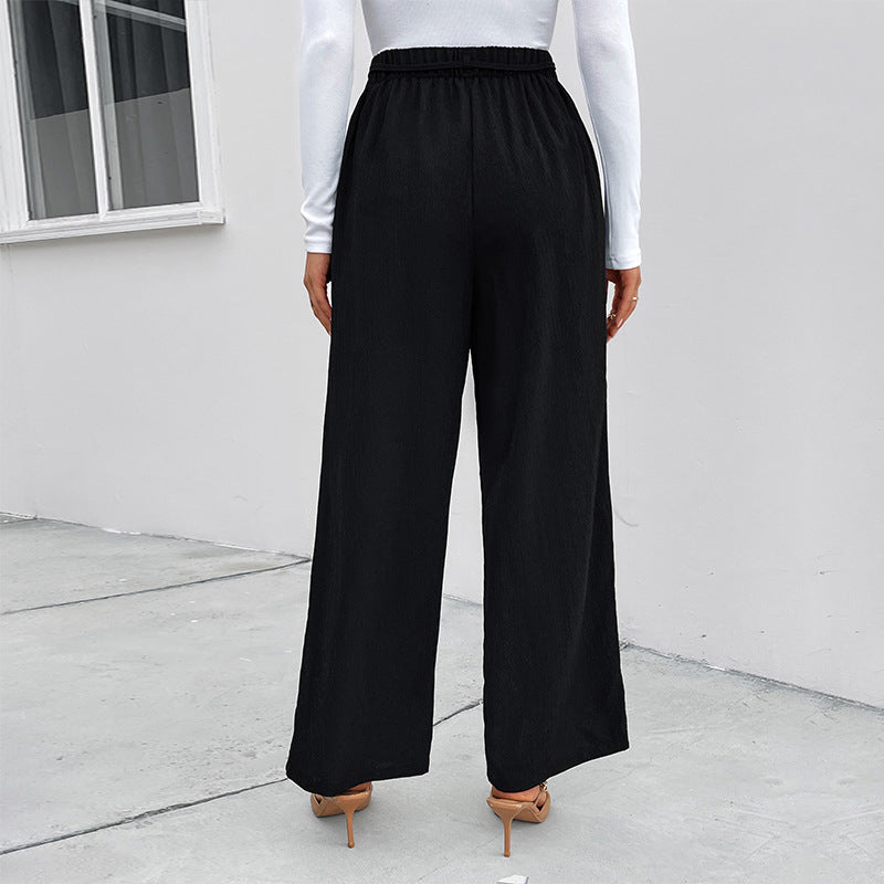 LOVECCR 2025  casual high-waisted wide-leg pants straight commuting new casual pants Hot autumn and winter loose suit pants