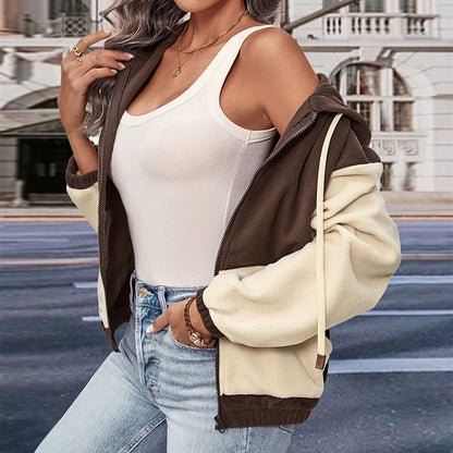 LOVECCR New  Hot Trade Hot 2025 Women's Clothing Autumn and Winter New Fleece Zipper Cardigan Jacket