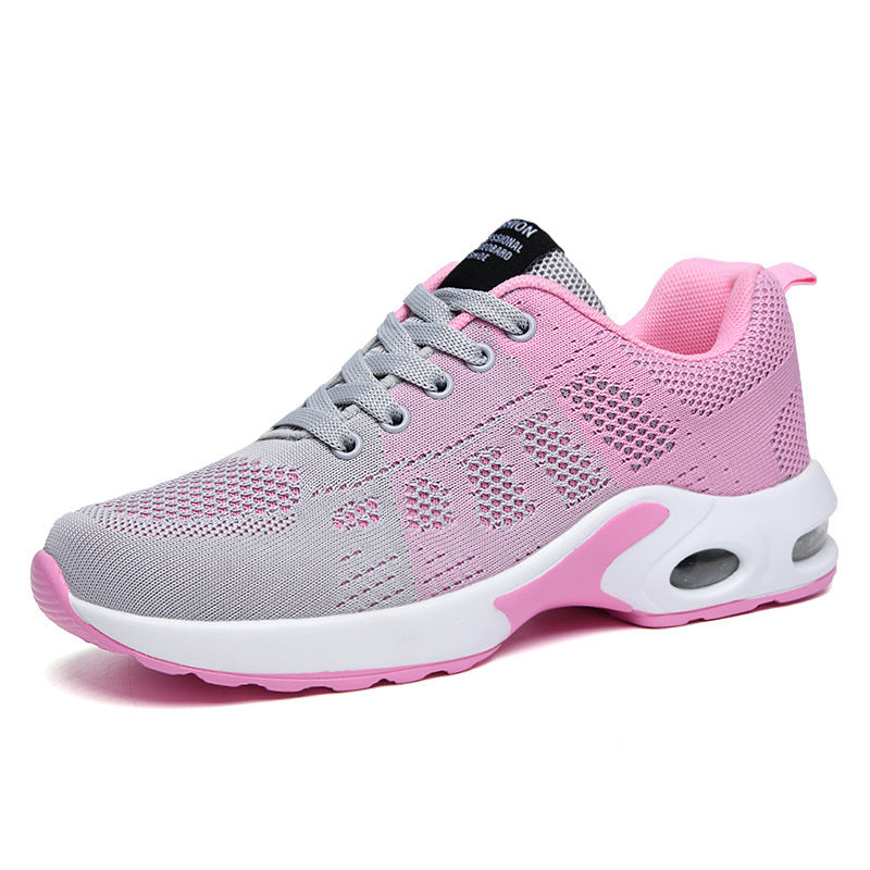 loveccr Cross-Border Four Seasons Mesh Breathable Fashionable Sports Ultra-Light Women's Shoes Fashionable Flying Woven Casual Running Shoes Jinjiang Cold Sticky