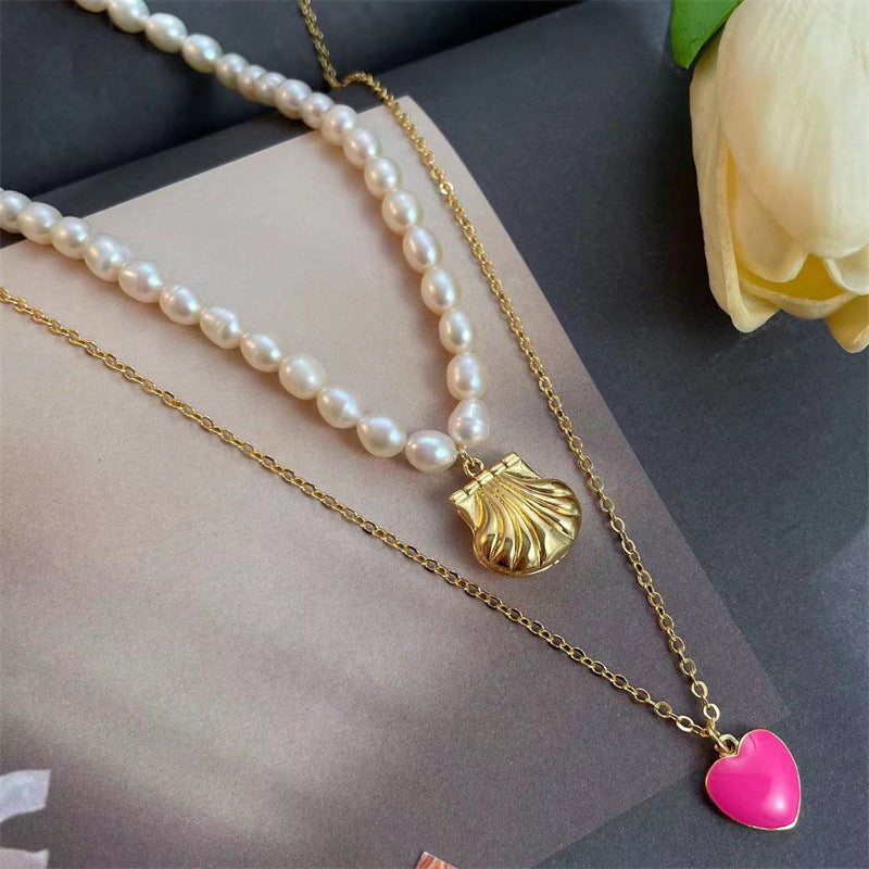 Custom Natural Freshwater Pearl Necklace with Pictures and Samples, High-Grade Affordable Luxury Fashion Simple All-Match Clavicle Chain