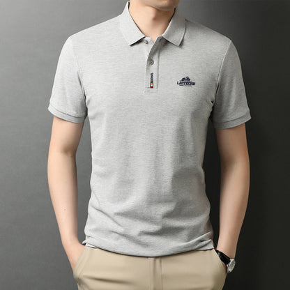 Men's Short-Sleeved Polo Shirt  Summer T-shirt Business Casual Classic Men's High-Grade Temperament Lapel Men