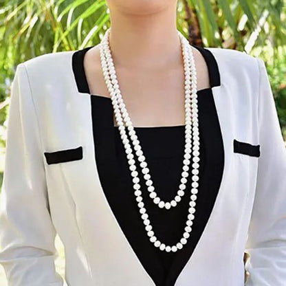 Hot Selling Fashion Simple Korean Style Pearl Necklace Fashion Multi-Layer Sweater Chain Clavicle Chain Factory Wholesale