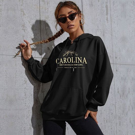 LOVECCR popular new autumn and winter leisure sports hoodie South East Asia New Popular trade women's letter-printed hooded sweater