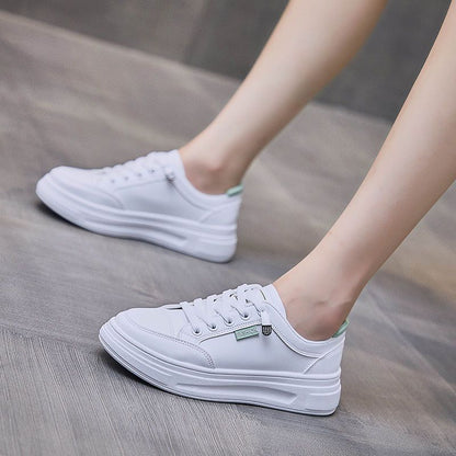 loveccr White Shoes Women's Summer  New Mesh Shoes Breathable Mesh Versatile Thin Casual Platform Spring and Summer Sports Board Shoes