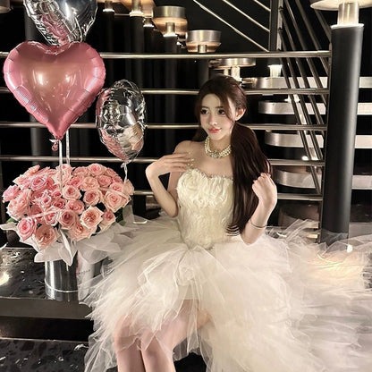 LOVERCCR  (No Refund) Princess Pettiskirt High-Grade Tube Top Dress Adult Formal Dress Pettiskirt Birthday Party