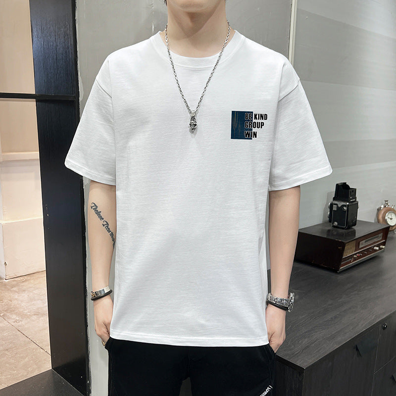 New Summer Men's Short Sleeve T-shirt Men's Fashion Brand Cotton T-shirt Men's T Loose Half Sleeve Thin Tops Men's Fashion Wear