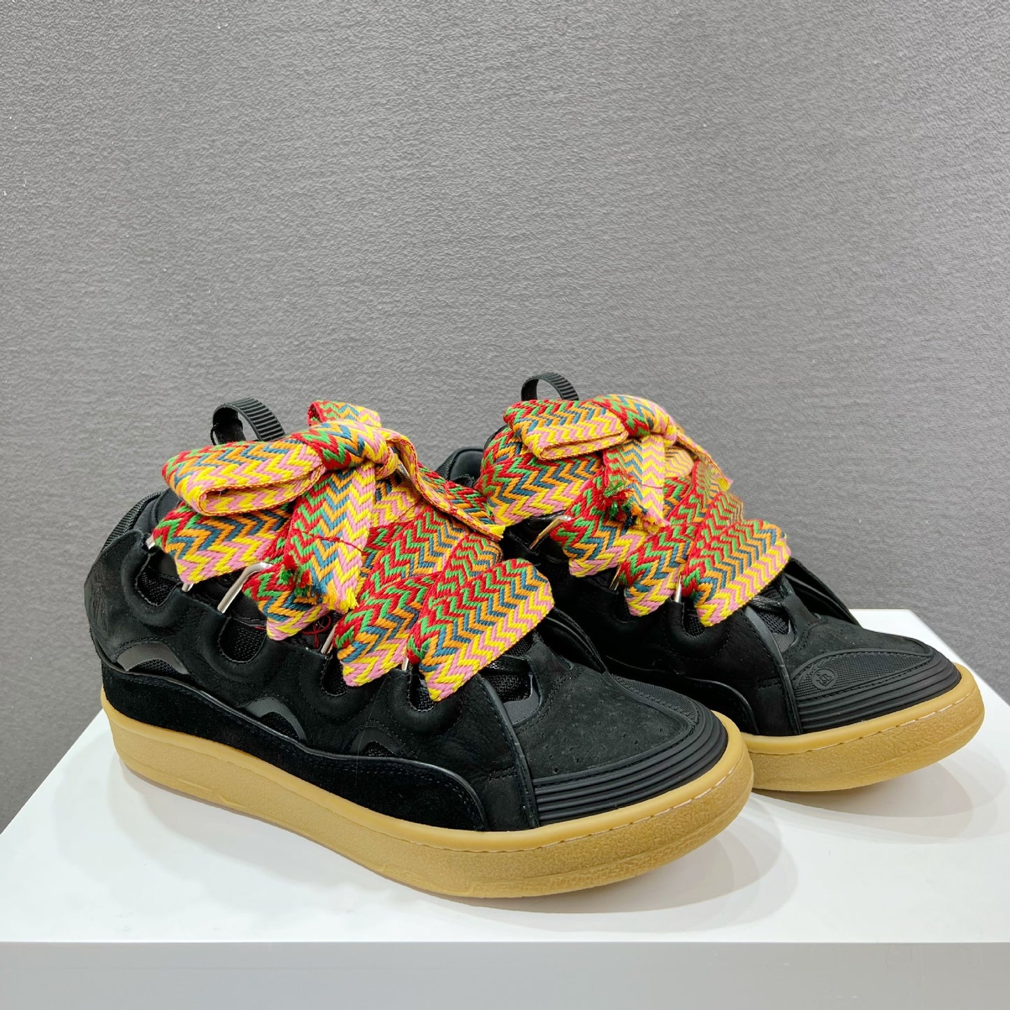 loveccr Fashion Brand Bread Shoes Chengyi Same Style Platform Height Increasing Shoes Lace up Daddy Shoes Men and Women Couple Leisure Sports Skateboard Shoes