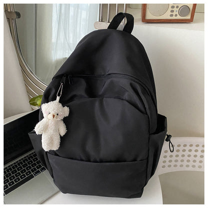 loveccr Mori Style Large Capacity Solid Color Backpack Men's Trendy Ins Korean Style All-Matching School Bag Female High School Student Campus Backpack