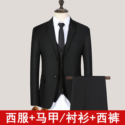 Spring and Summer Youth Slim Fit Suit Suit Men's Suit Men's Suits Three-Piece Wedding Dress Best Man Group Clothes