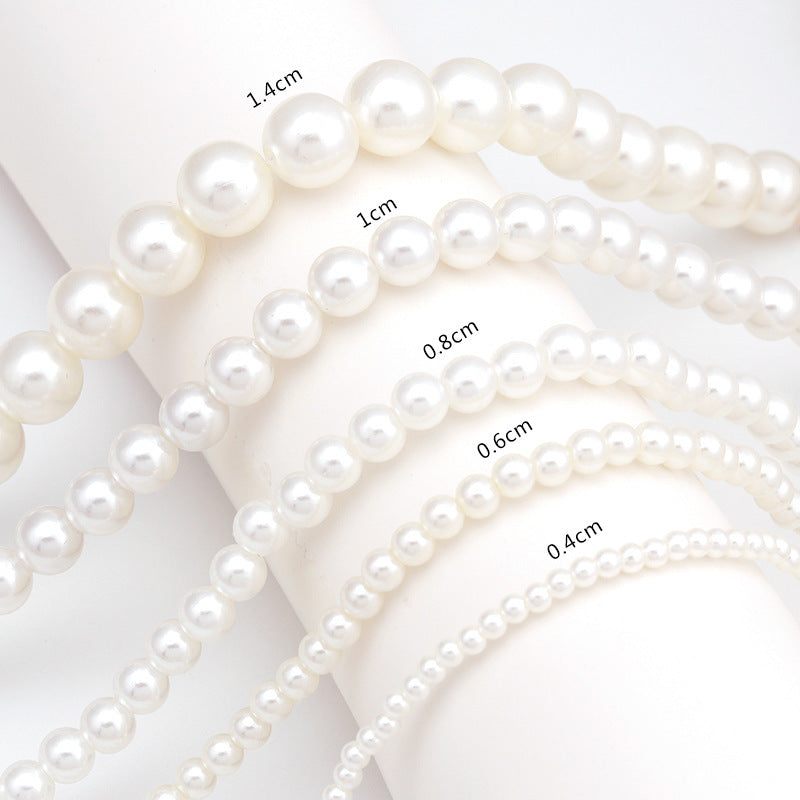 Cross-Border Ins Simple Fashion Imitation Pearl Single-Layer Necklace for Women Temperament Wild Necklace Clavicle Chain Jewelry Wholesale