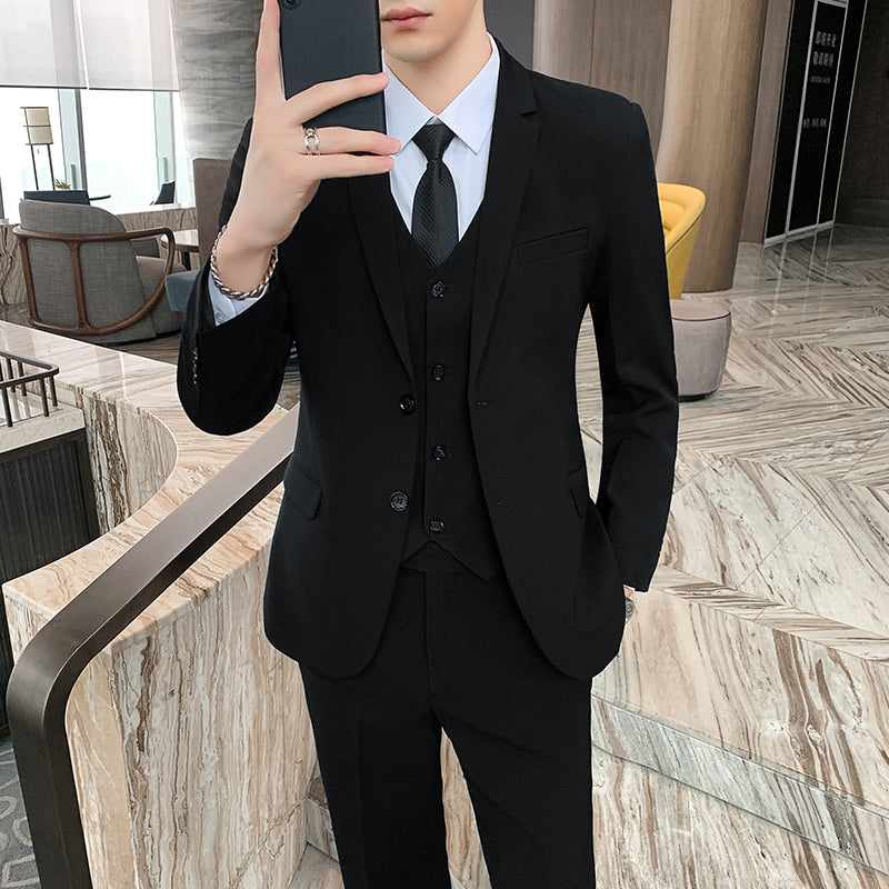 LOVECCR   Suit Suit Men's Korean-Style Casual Business Wear Jacket Slim-Fit Best Man Groom Wedding Suit Non-Ironing Suit