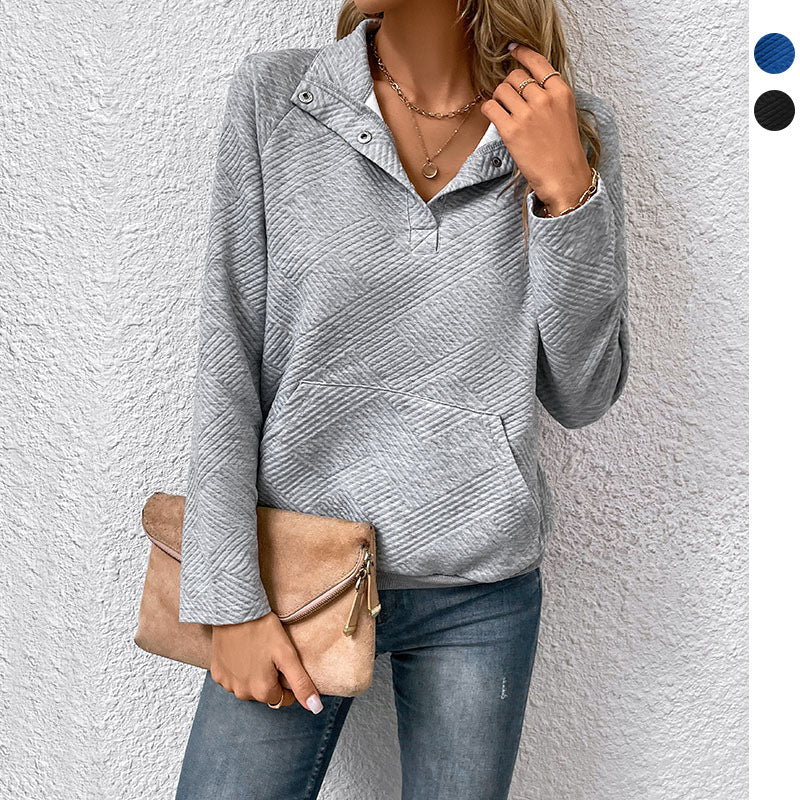 LOVECCR top 2025 foreign trade casual women's clothing Hot new long-sleeved stand-up collar  autumn and winter sweater