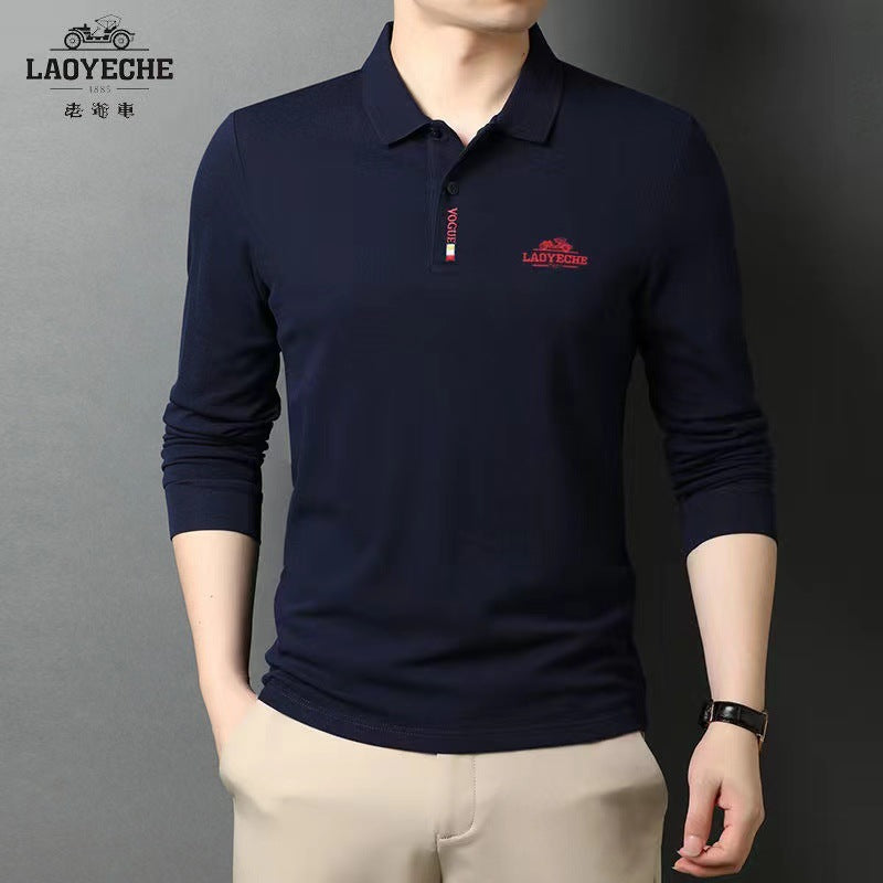 Men's Short-Sleeved Polo Shirt  Summer T-shirt Business Casual Classic Men's High-Grade Temperament Lapel Men