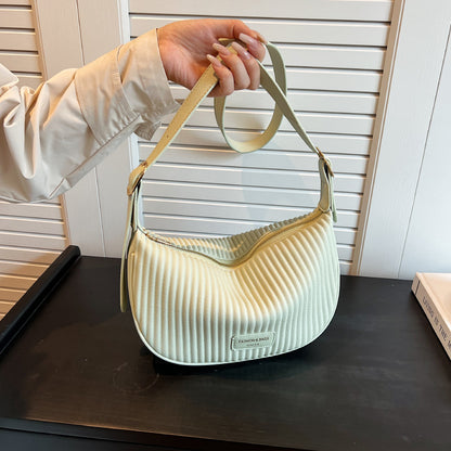 LOVECCR 2025 Bag Women's popular Fashion Simple Texture Versatile Dumpling Bag Trend ins Casual Shoulder Crossbody Bag