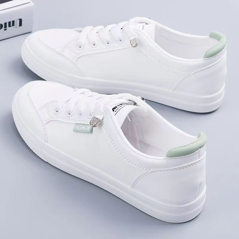 loveccr Wear-Resistant White Shoes Women's Shoes  New Spring Versatile Soft Bottom Niche Casual White Shoes Lightweight Non-Slip Sneakers