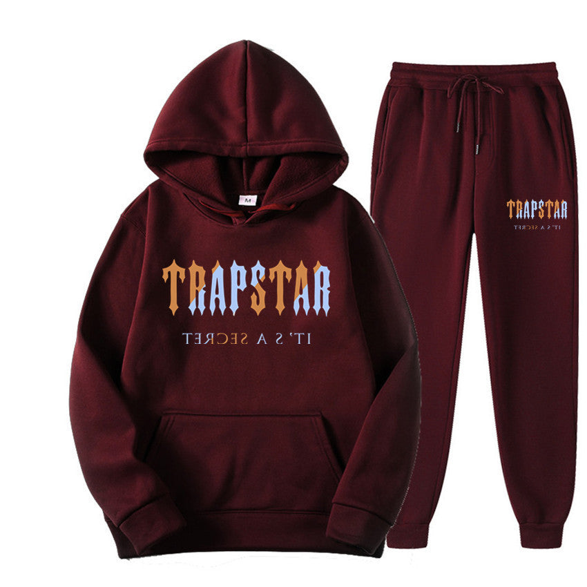 Cross-Border Ozon Independent Station Hot Sale European and American Fashion Brand Trapstar Printed Men's Sports Sweater Hoodie Suit