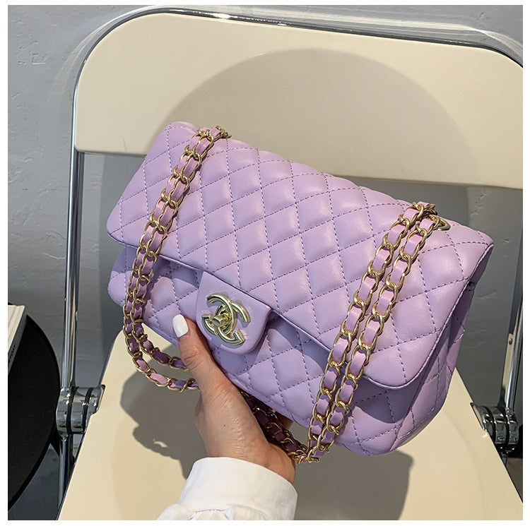 loveccr High-Grade Bag  New Classic Style Rhombus Chain Bag Hot Sale Women's Bag Cross-Border Shoulder Messenger Bag Outer Order