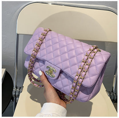 loveccr High-Grade Bag  New Classic Style Rhombus Chain Bag Hot Sale Women's Bag Cross-Border Shoulder Messenger Bag Outer Order