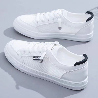 loveccr Wear-Resistant White Shoes Women's Shoes  New Spring Versatile Soft Bottom Niche Casual White Shoes Lightweight Non-Slip Sneakers