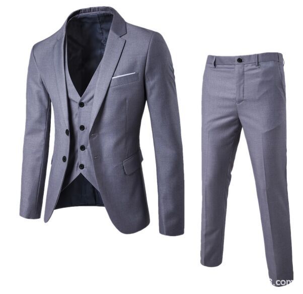 Suit Suit Men's Three-Piece Suit Business Casual Suit Business Clothing Groomsman Suit Groom Wedding Suit Summer