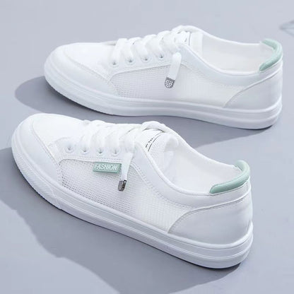 loveccr Wear-Resistant White Shoes Women's Shoes  New Spring Versatile Soft Bottom Niche Casual White Shoes Lightweight Non-Slip Sneakers