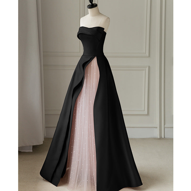 LOVERCCR  Pink Bra Evening Dress Women's  New Summer Engagement Toast Dress Birthday Banquet Host Evening Dress