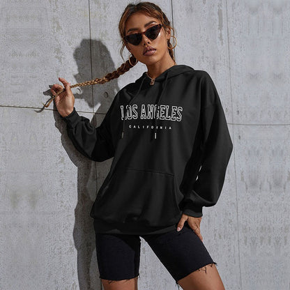 LOVECCR popular new autumn and winter leisure sports hoodie South East Asia New Popular trade women's letter-printed hooded sweater