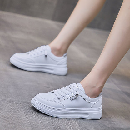 loveccr White Shoes Women's Summer  New Mesh Shoes Breathable Mesh Versatile Thin Casual Platform Spring and Summer Sports Board Shoes