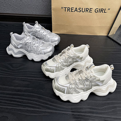 loveccr Platform Dad Shoes Women's Breathable Mesh  Summer New HOTan Goods Ins Internet Celebrity Versatile Casual Sneaker Fashion