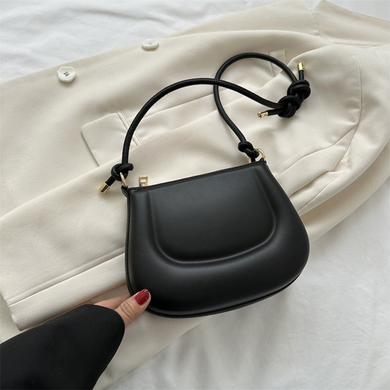 loveccr Cross-Border Western Style Saddle Bag Women's  Summer New Fashion Casual Women's Shoulder Bag Simple Underarm Bag Women's