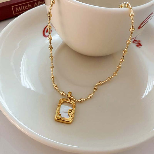 LOVECCR Retro Simple Pendant Necklace Women's All-Match Fashion Sweater Chain Personality Metallic New Accessories High-Grade Sense Niche