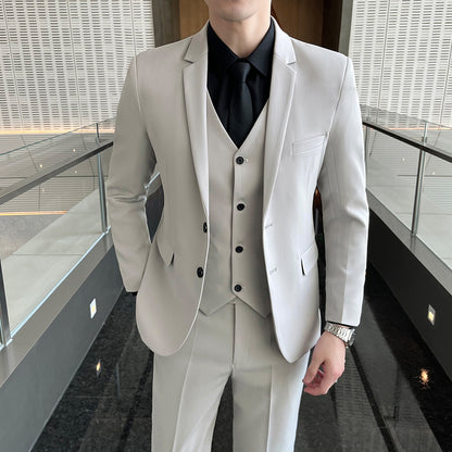 LOVECCR   Suit Suit Men's Korean-Style Casual Business Wear Jacket Slim-Fit Best Man Groom Wedding Suit Non-Ironing Suit