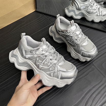 loveccr Platform Dad Shoes Women's Breathable Mesh  Summer New HOTan Goods Ins Internet Celebrity Versatile Casual Sneaker Fashion