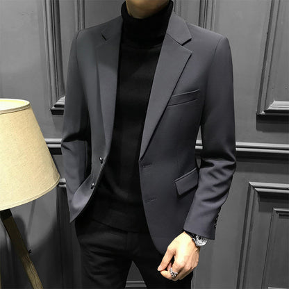 LOVECCR  Spring and Autumn Men's Small Suit Jacket Korean Style Wedding Bridegroom Dress Casual Single Suit Business Men's Direct Sales
