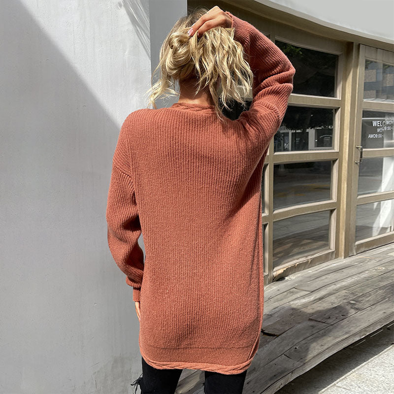 LOVECCR New popular autumn and winter 2025 Popular trade knitting twist design sense casual knitting sweater cardigan jacket