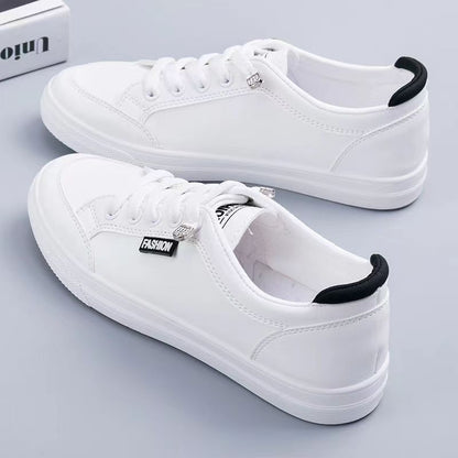 loveccr Wear-Resistant White Shoes Women's Shoes  New Spring Versatile Soft Bottom Niche Casual White Shoes Lightweight Non-Slip Sneakers